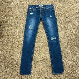Abercrombie girls ripped skinny jeans.  Size 14.